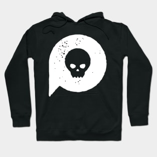 Hipster Skull - Skull Icon Skull Design Gothic Punk Skull Vintage Distressed Hoodie